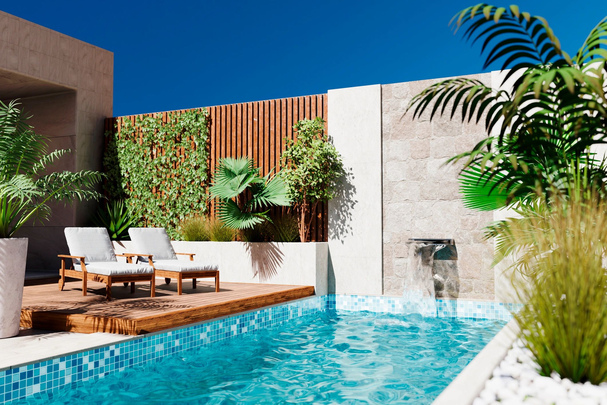 Comfortable living space with island-inspired decor